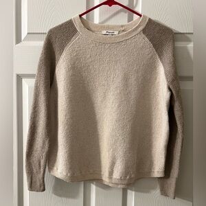 Madewell Two-Tone Raglan Crewneck Sweater